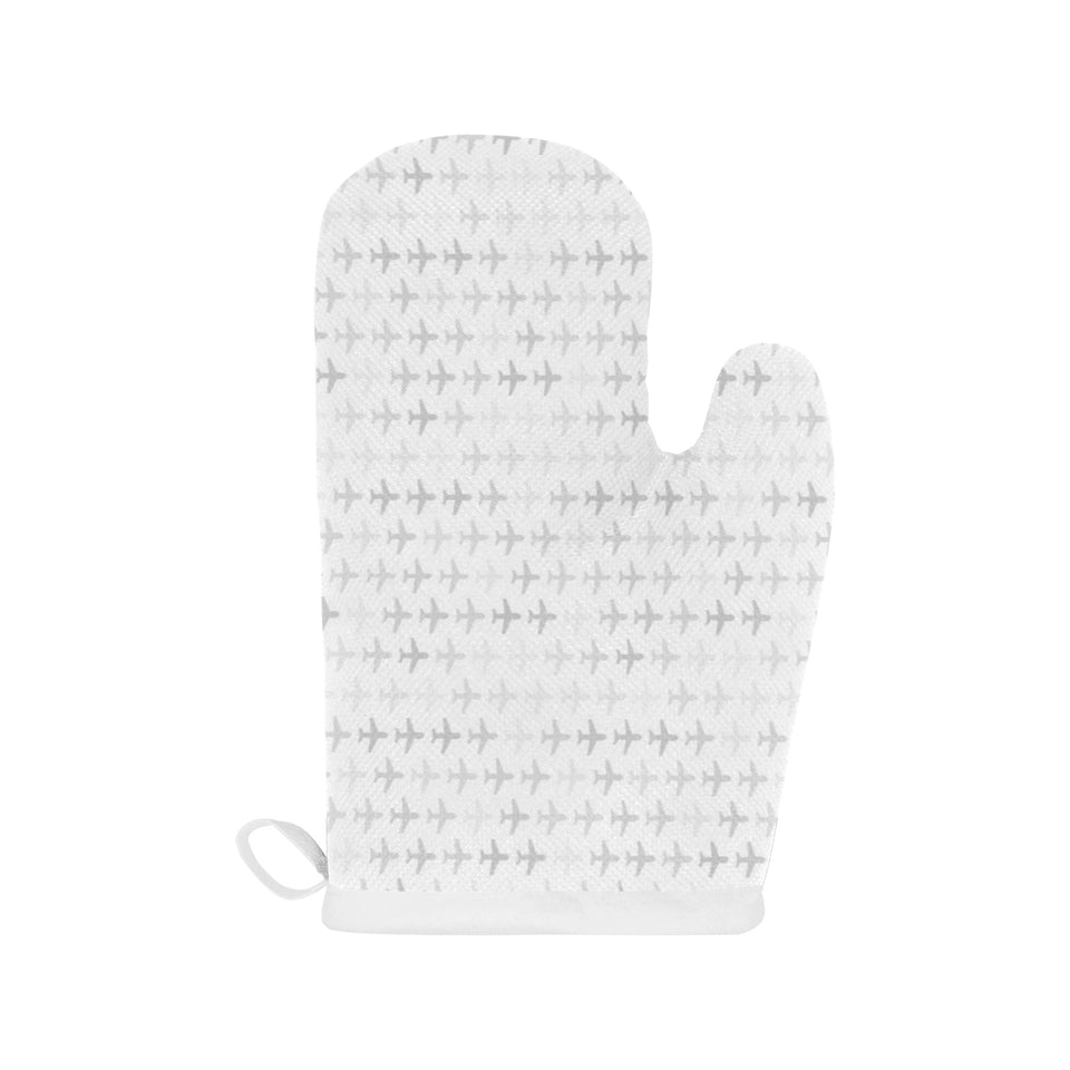 Airplane print pattern Heat Resistant Oven Mitts