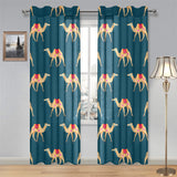 Camel pattern blue blackground Gauze Curtain