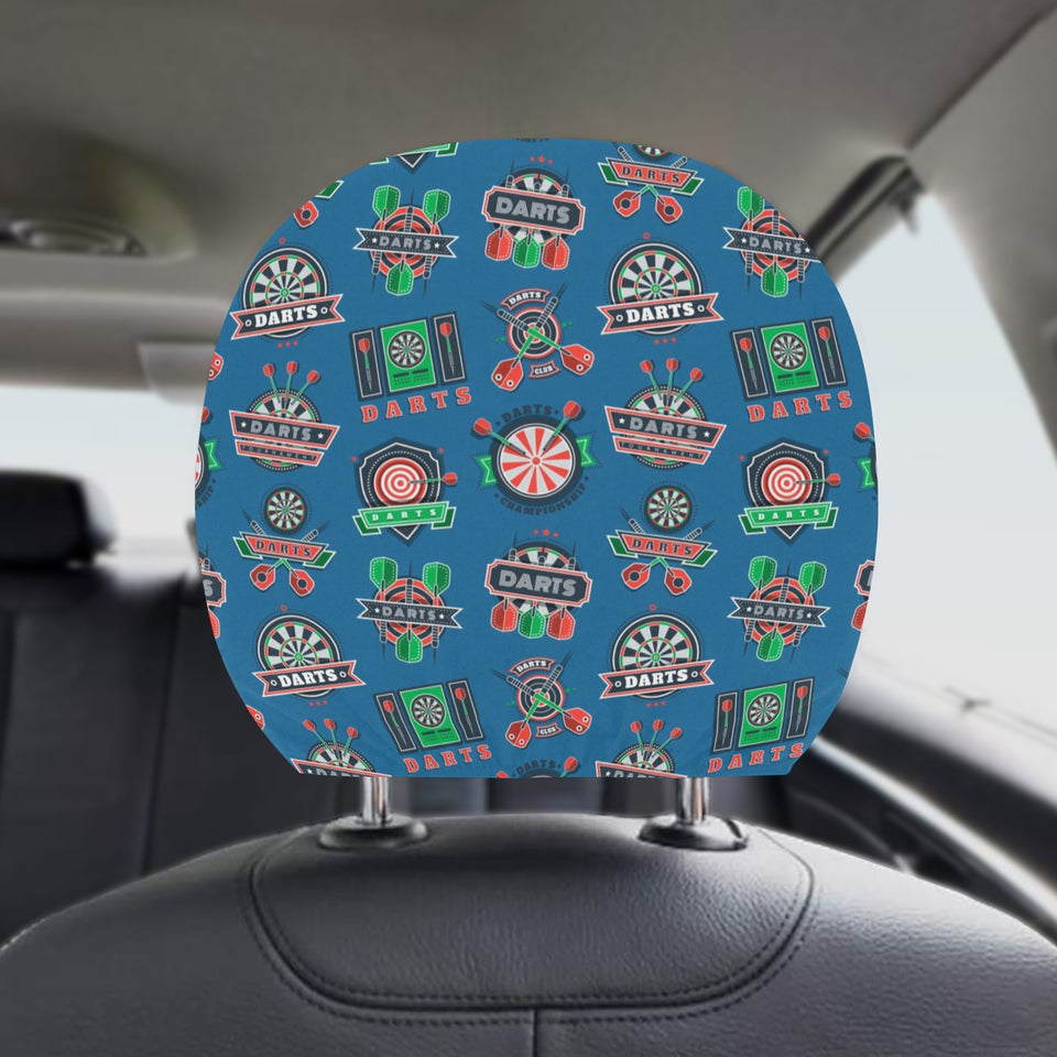 Darts Pattern Print Design 02 Car Headrest Cover