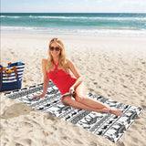 Camel polynesian tribal pattern Beach Towel