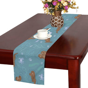Sea otters pattern Table Runner