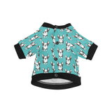 Hand drawn boston terrier dog pattern All Over Print Pet Dog Round Neck Fuzzy Shirt