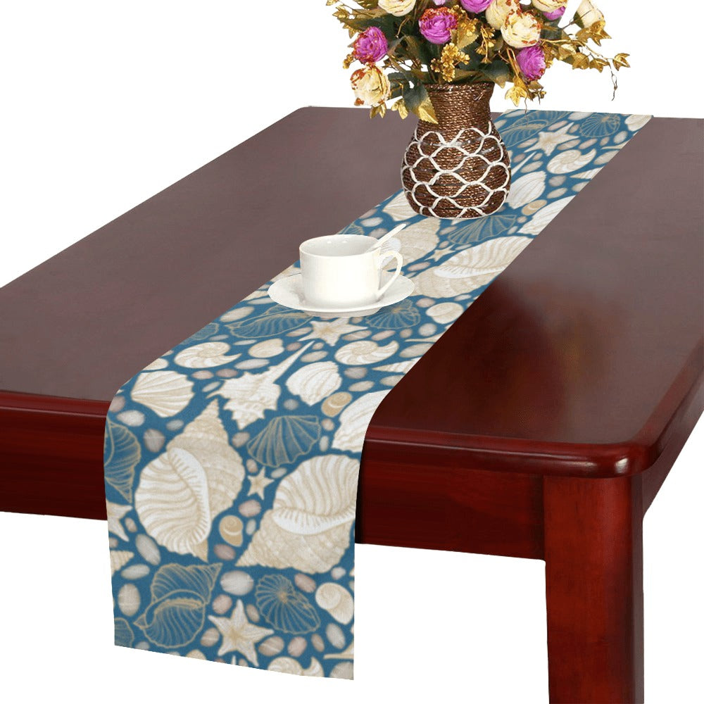 Sea turtle Polynesian Tribal design pattern Table Runner