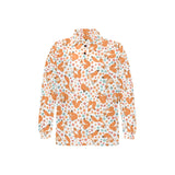 Squirrel Pattern Print Design 05 Men's Long Sleeve Polo Shirt
