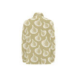 Garlic design pattern Women's Long Sleeve Polo Shirt