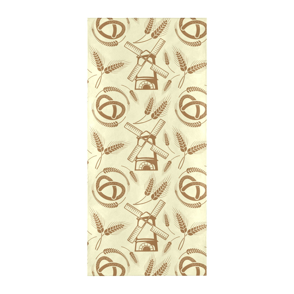 Windmill Wheat pattern Beach Towel