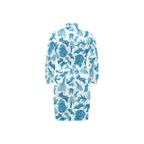 Coral Reef Pattern Print Design 01 Men's Long Sleeve Belted Night Robe