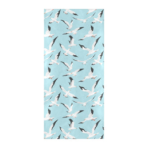Seagull Pattern Print Design 01 Beach Towel