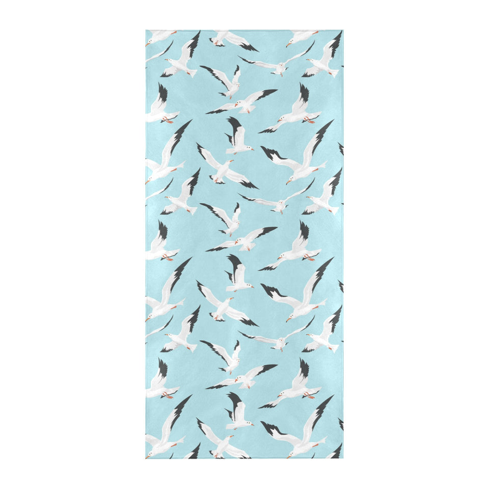 Seagull Pattern Print Design 01 Beach Towel