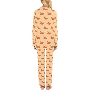 Sausage Pattern Print Design 03 Women's Long Pajama Set