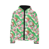 Coconut Pattern Print Design 01 Kids' Boys' Girls' Padded Hooded Jacket