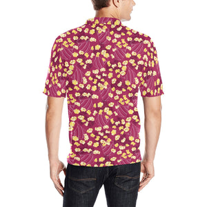 Popcorn Pattern Print Design 02 Men's All Over Print Polo Shirt