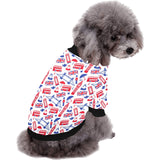 British Pattern Print Design 01 All Over Print Pet Dog Round Neck Fuzzy Shirt