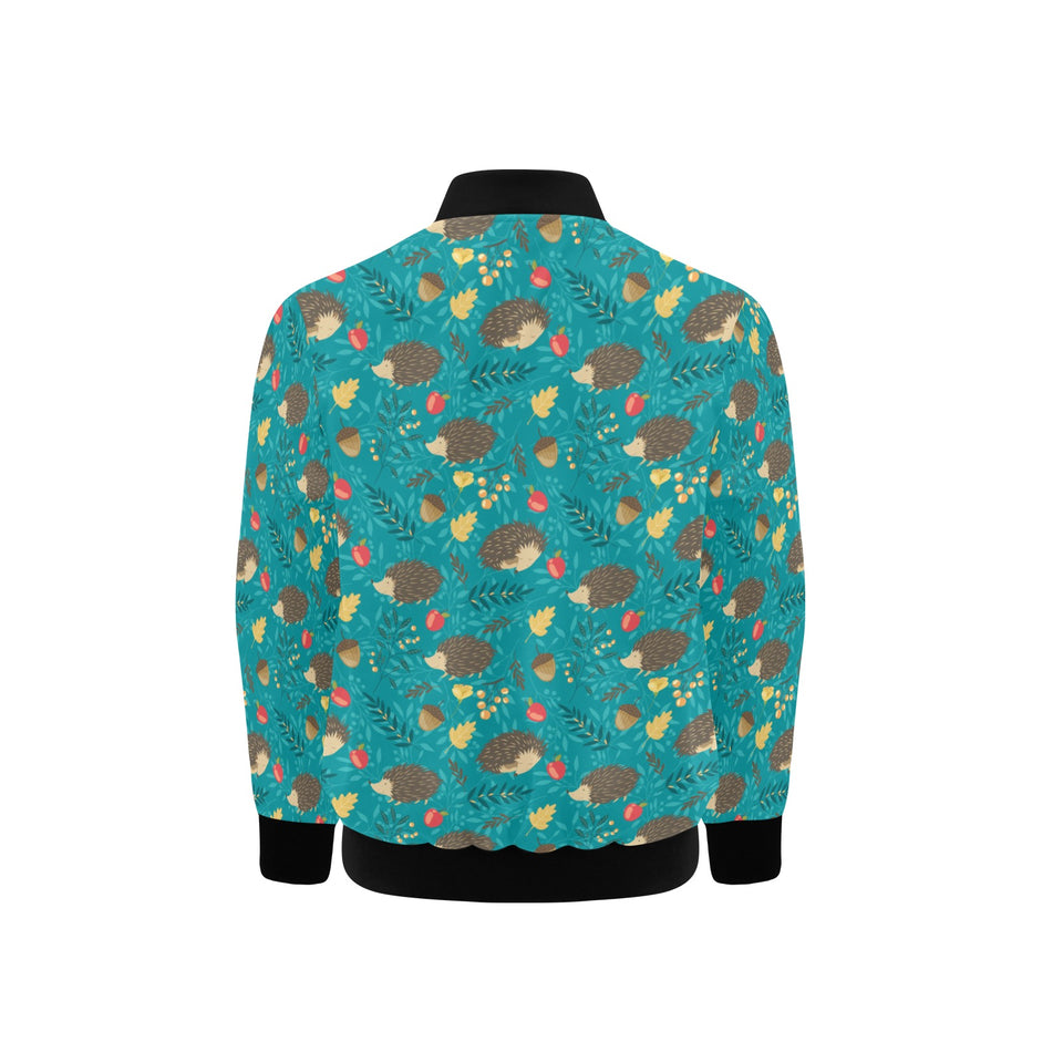 Hedgehog Pattern Print Design 01 Kids' Boys' Girls' Bomber Jacket