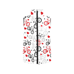 Bicycle Pattern Print Design 04 Men's Padded Vest