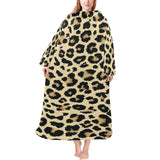 Leopard print design pattern Blanket Robe with Sleeves