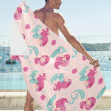 Cute little mermaid pattern Beach Towel
