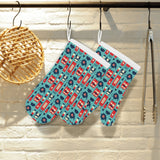 British Pattern Print Design 04 Heat Resistant Oven Mitts