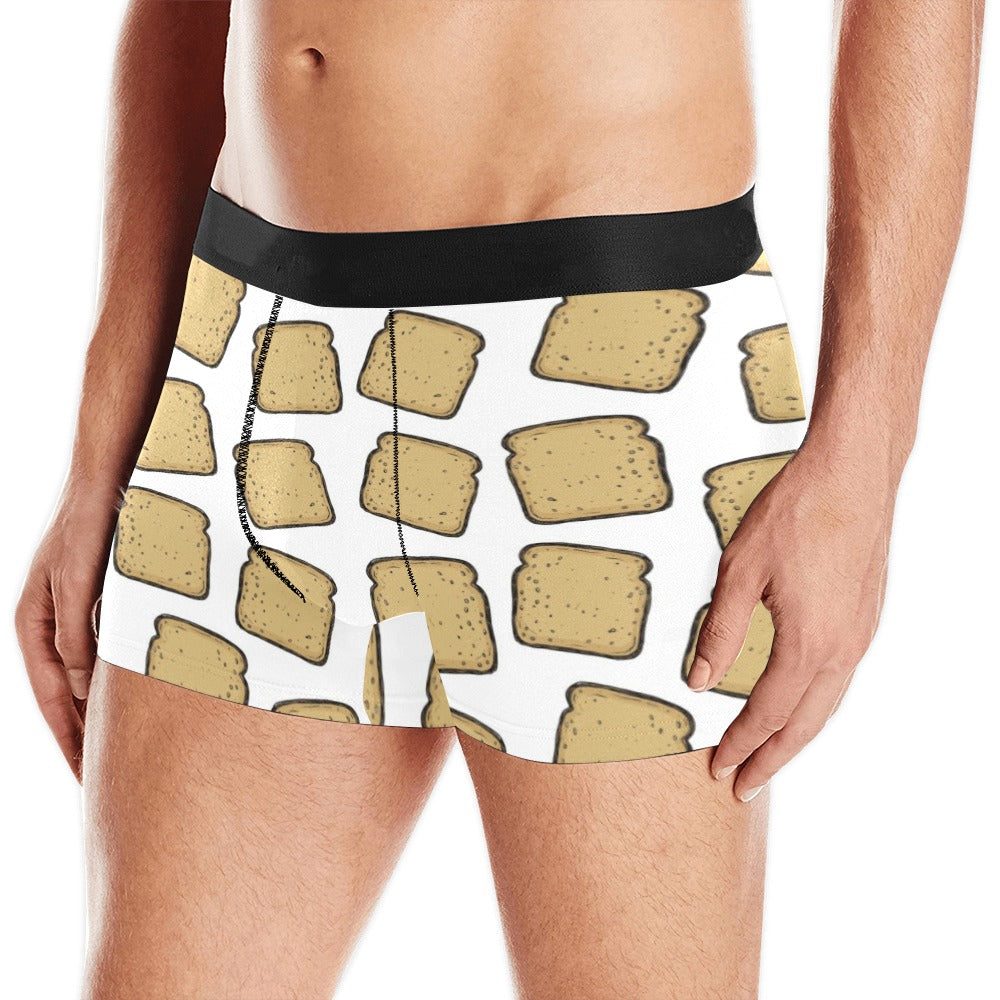Bread Toast Pattern Print Design 03 Men's All Over Print Boxer Briefs Men's Underwear