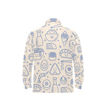 Cute sushi icon pattern Men's Long Sleeve Polo Shirt