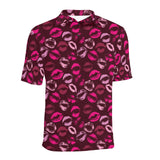 Lips Pattern Print Design 03 Men's All Over Print Polo Shirt