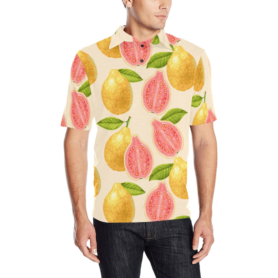 Beautiful guava pattern Men's All Over Print Polo Shirt