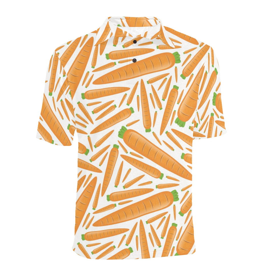 Carrot Pattern Print Design 02 Men's All Over Print Polo Shirt