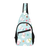Cute snowman snowflake pattern All Over Print Chest Bag