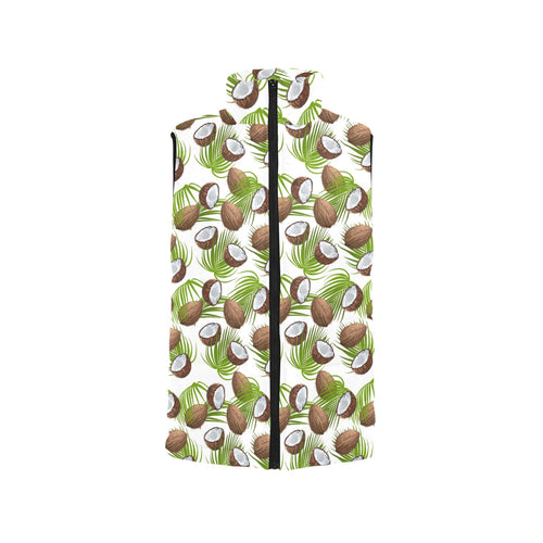 Coconut Pattern Print Design 04 Men's Padded Vest