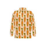 Carrot Pattern Print Design 04 Men's Long Sleeve Polo Shirt