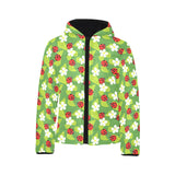 Ladybug Pattern Print Design 01 Kids' Boys' Girls' Padded Hooded Jacket
