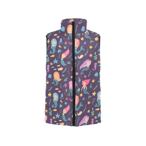 beautiful mermaid Fish jellyfish algae other marin Men's Padded Vest