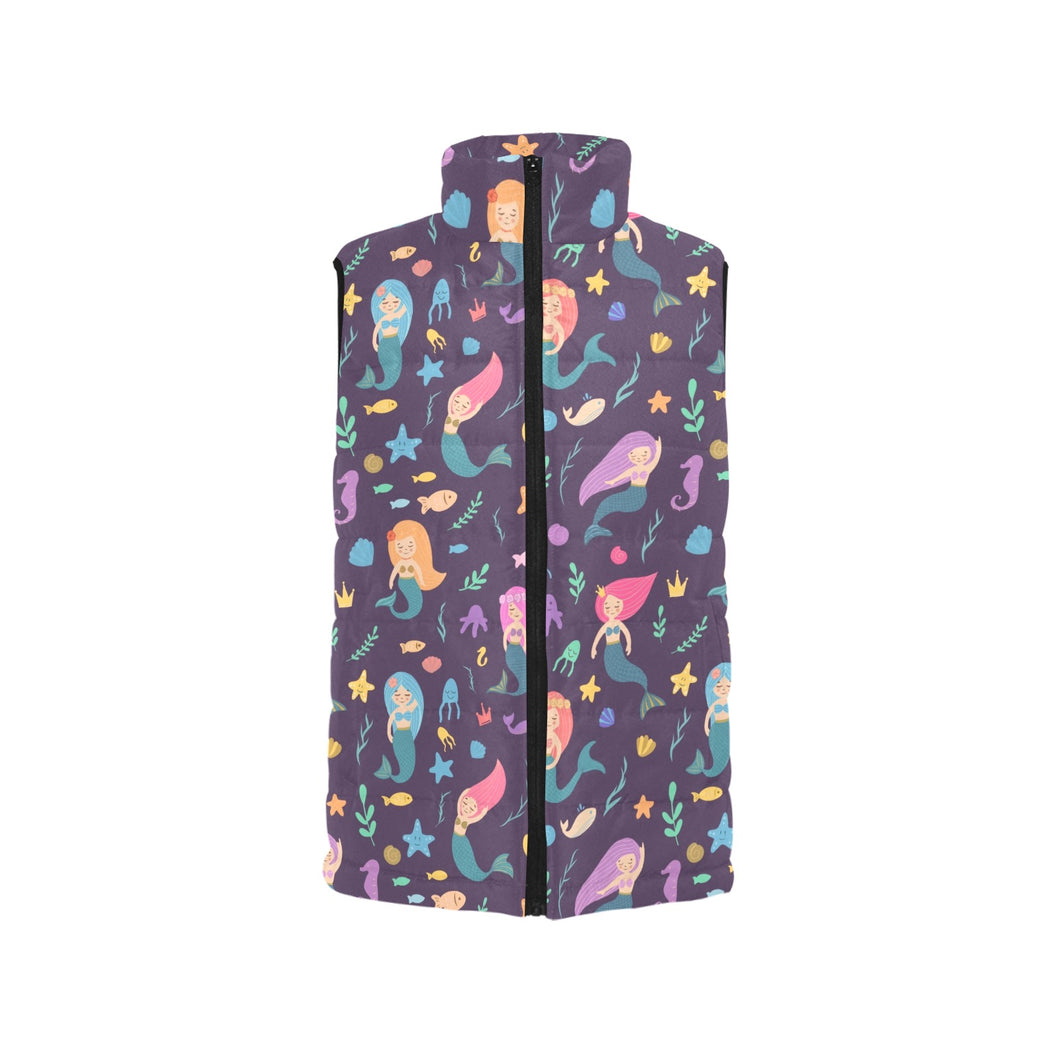 beautiful mermaid Fish jellyfish algae other marin Men's Padded Vest