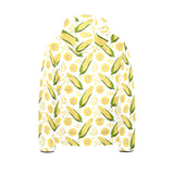 Corn Pattern Print Design 05 Kids' Boys' Girls' Padded Hooded Jacket