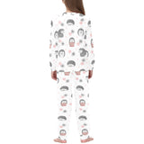 Hedgehog Pattern Print Design 02 Kids' Boys' Girls' All Over Print Pajama Set
