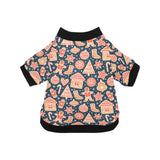 Christmas gingerbread cookie pattern All Over Print Pet Dog Round Neck Fuzzy Shirt