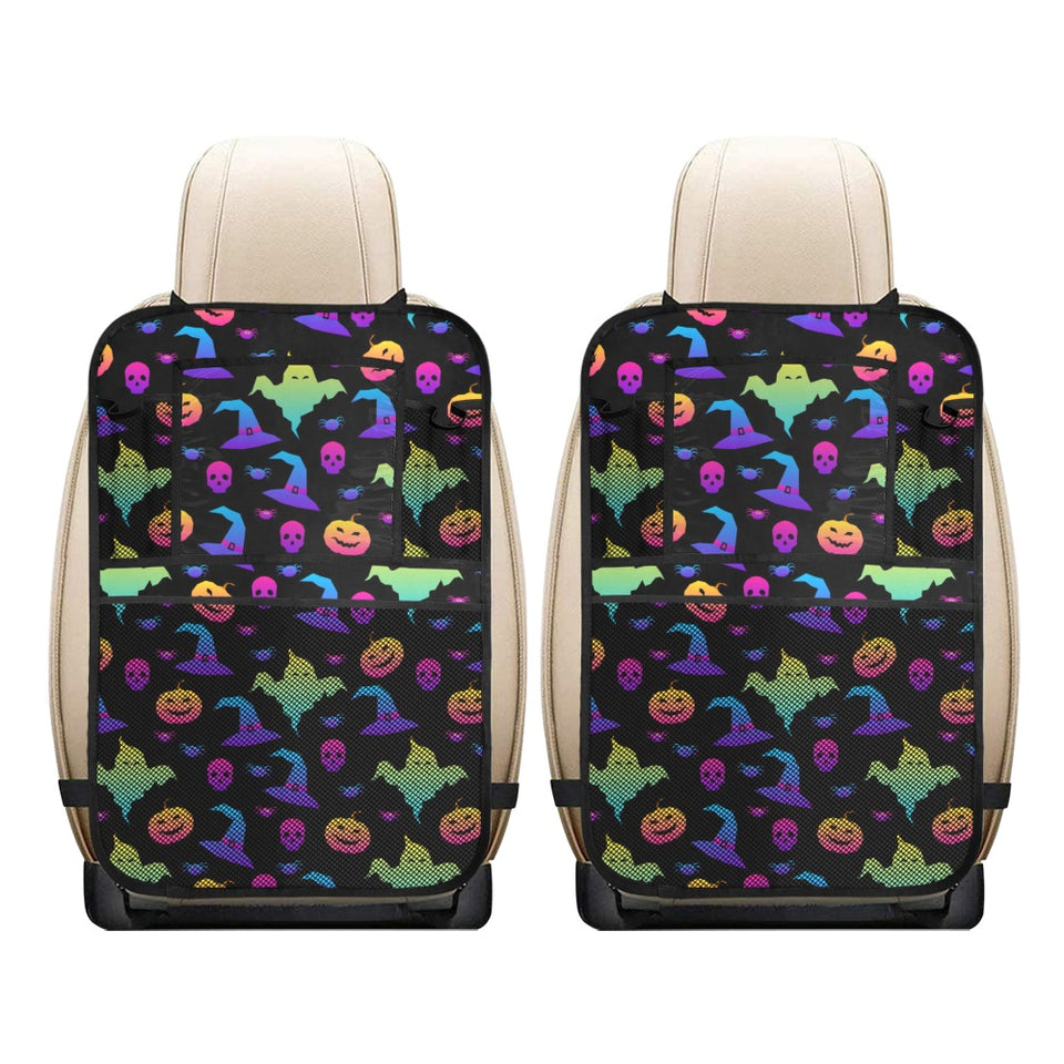 Colorful halloween background Car Seat Back Organizer