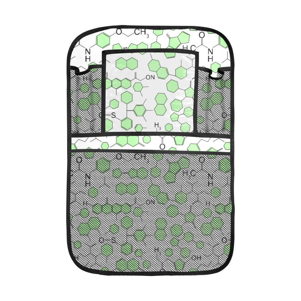 Chemistry Periodic Table Pattern Print Design 03 Car Seat Back Organizer