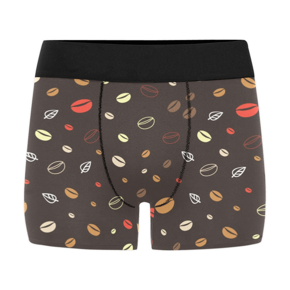 Coffee bean leave pattern Men's All Over Print Boxer Briefs Men's Underwear