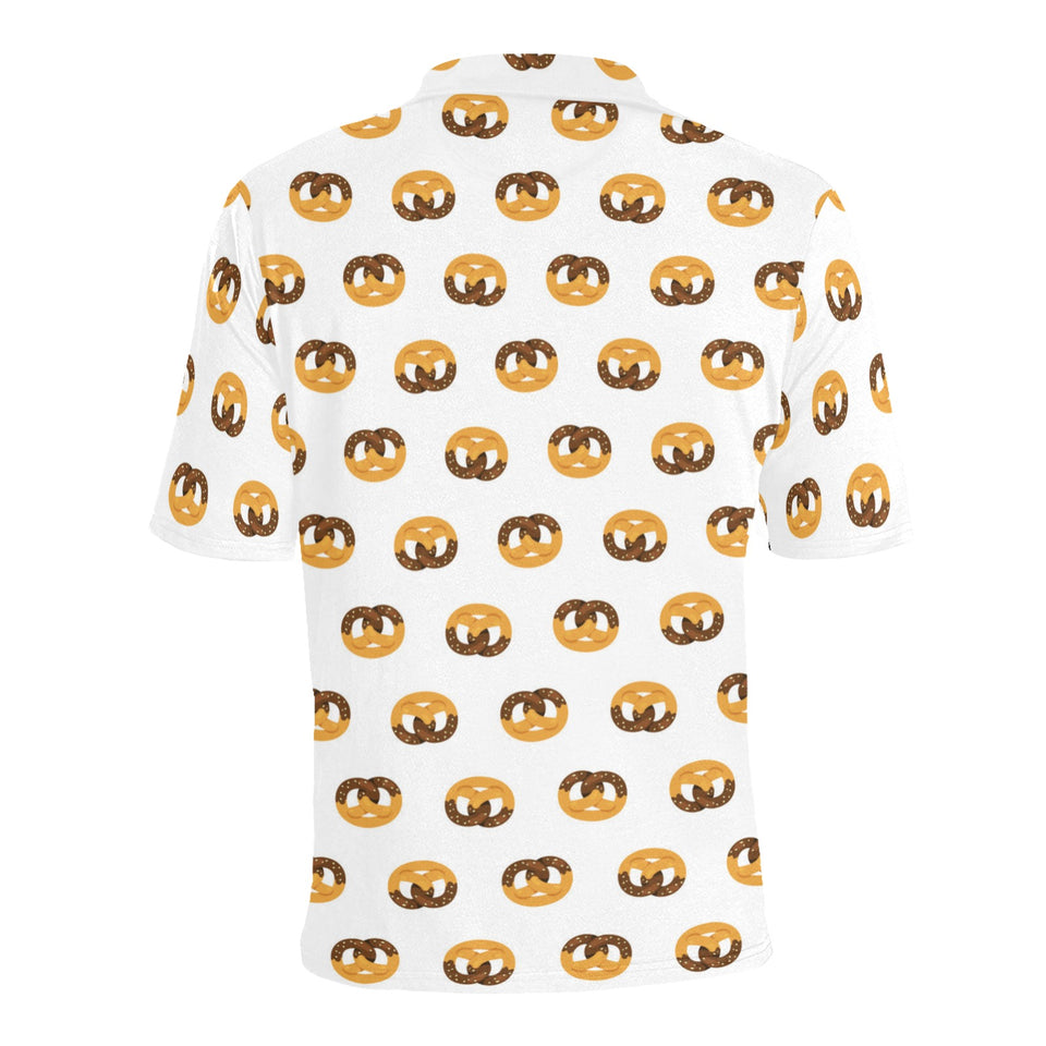Pretzels Pattern Print Design 02 Men's All Over Print Polo Shirt
