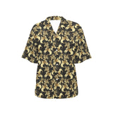 Goldfish Pattern Print Design 01 Women's All Over Print Hawaiian Shirt