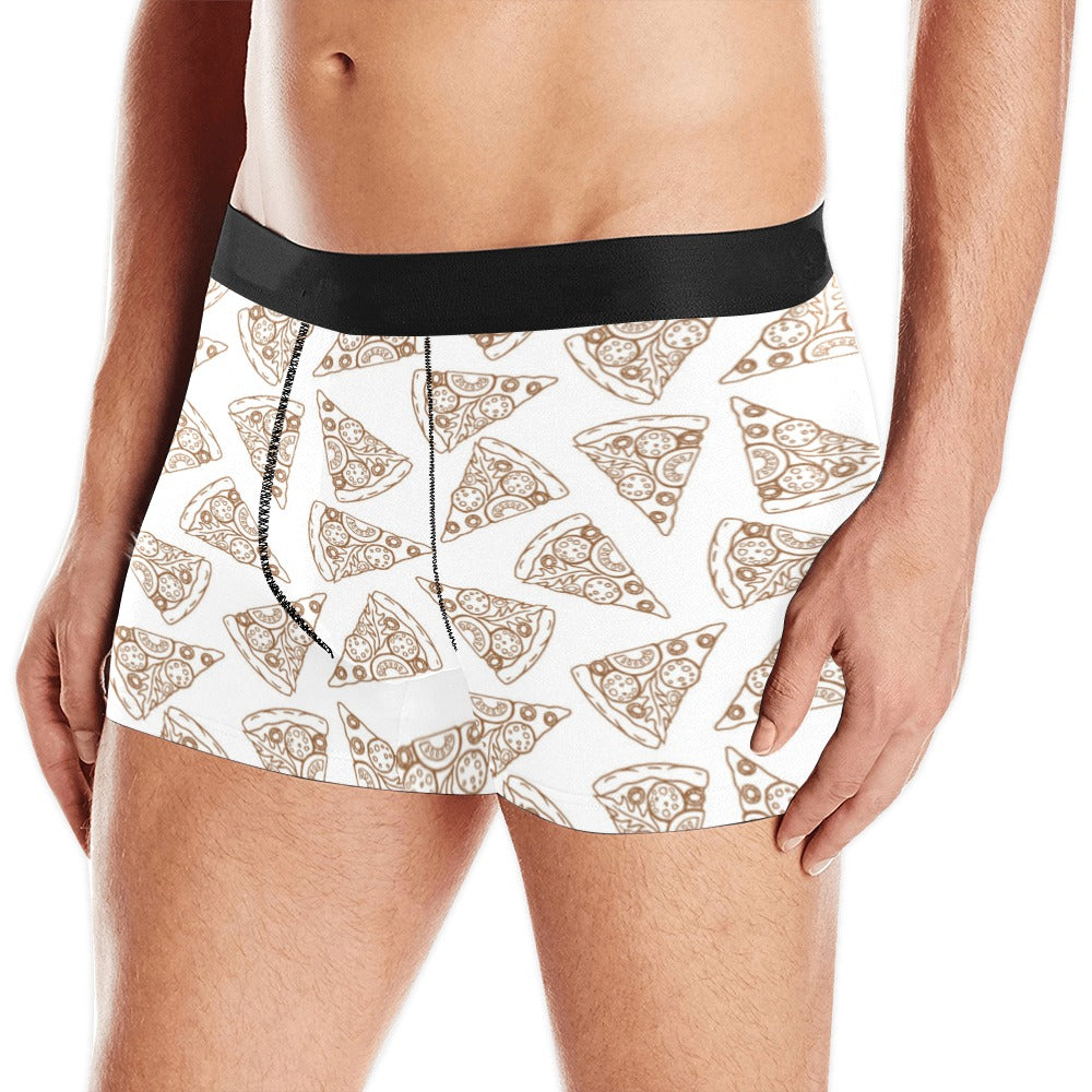 Hand drawn pizza pattern Men's All Over Print Boxer Briefs Men's Underwear