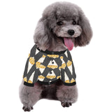 French fries dark background All Over Print Pet Dog Round Neck Fuzzy Shirt