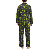 Alien Pattern Print Design 02 Men's Long Pajama Set