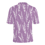 Lavender flowers purple pattern Men's All Over Print Polo Shirt