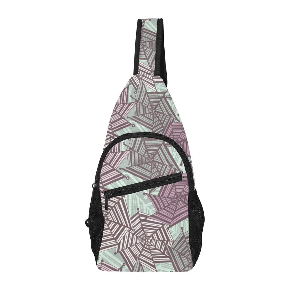 Spider web cobweb design color pattern All Over Print Chest Bag
