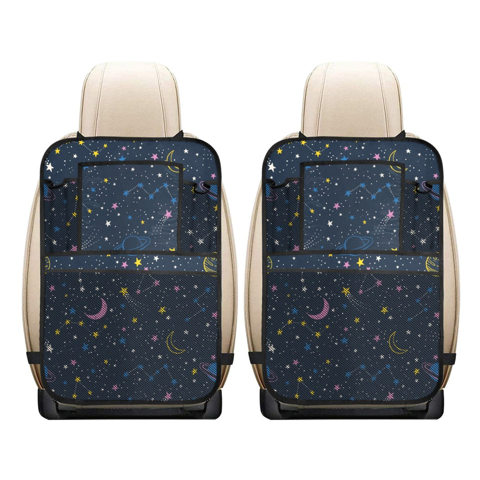 space pattern with planets, comets, constellations Car Seat Back Organizer