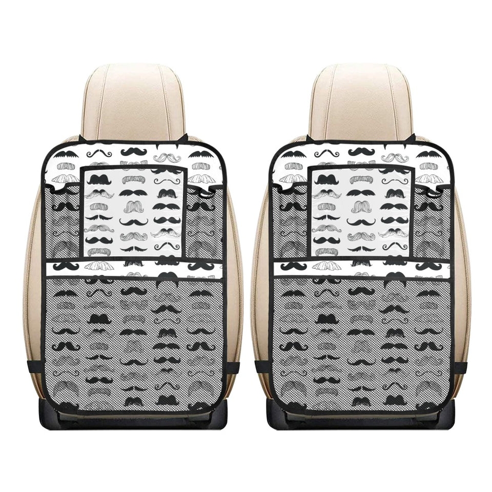 Mustache Beard Pattern Print Design 04 Car Seat Back Organizer