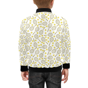 Tennis Pattern Print Design 02 Kids' Boys' Girls' Bomber Jacket