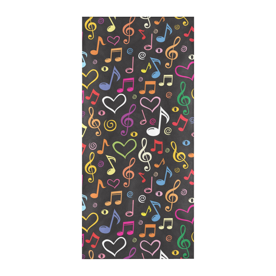 Music Notes Pattern Print Design 02 Beach Towel